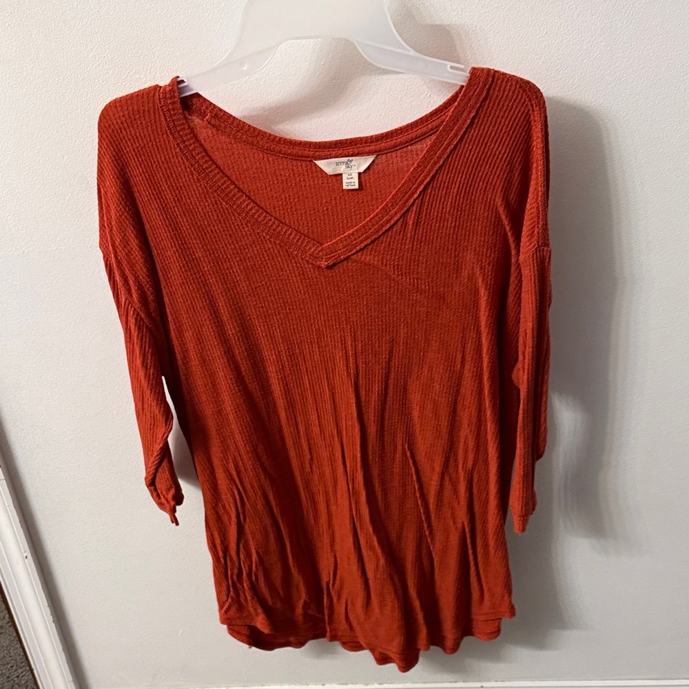 Terra & Sky Women's Long Sleeve Top - Rust